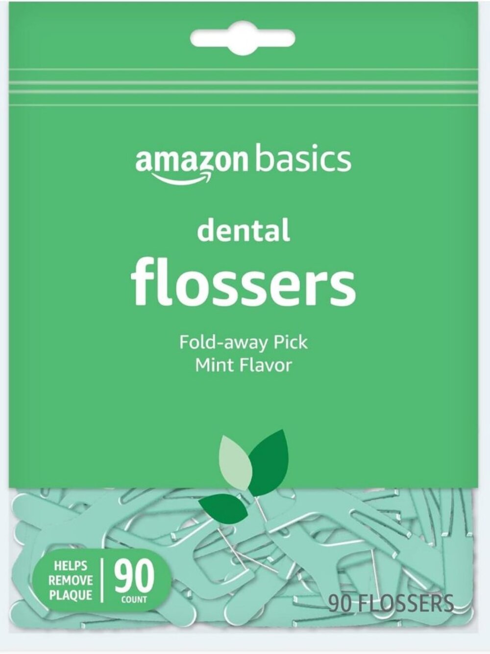 Mint Dental Flossers - Shred Resistant, Easy Slide, Fold-Away Pick, 90 Count
